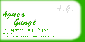 agnes gungl business card